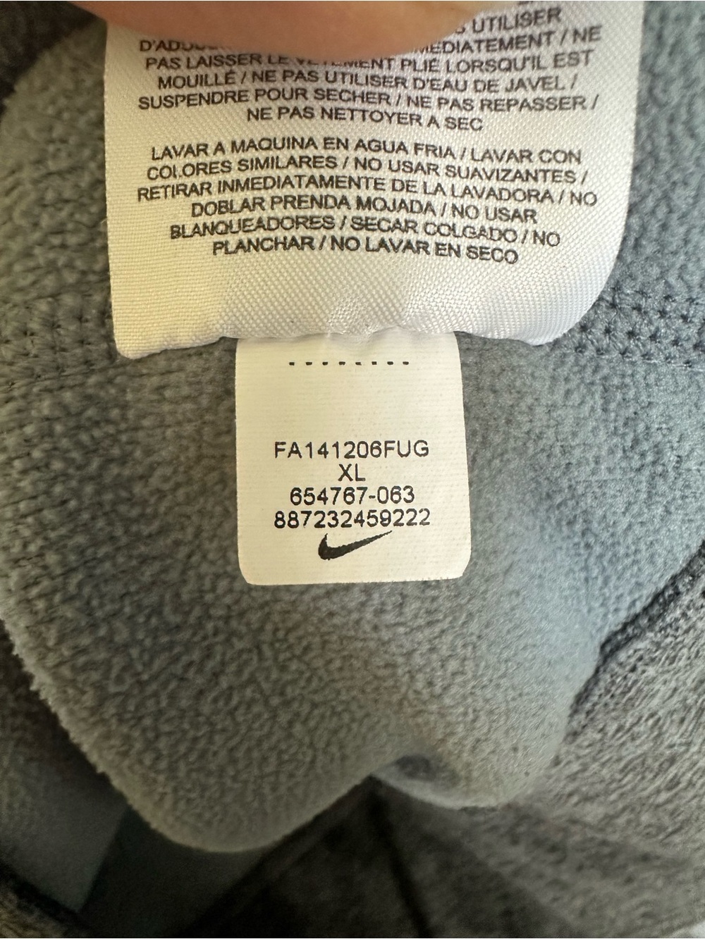 Nike Therma-Fit Women's Gray and Hot Pink Pullover Hoodie - Picture 9 of 10